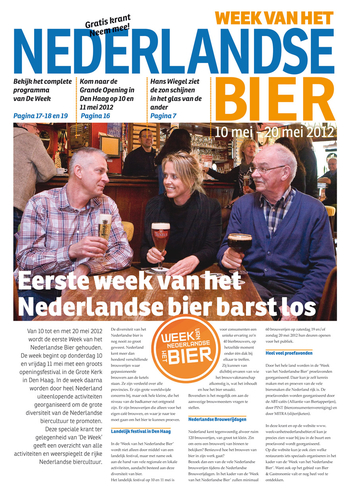 Eerste krant van Week van het Nederlandse Bier uit